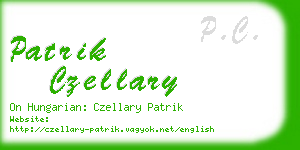 patrik czellary business card